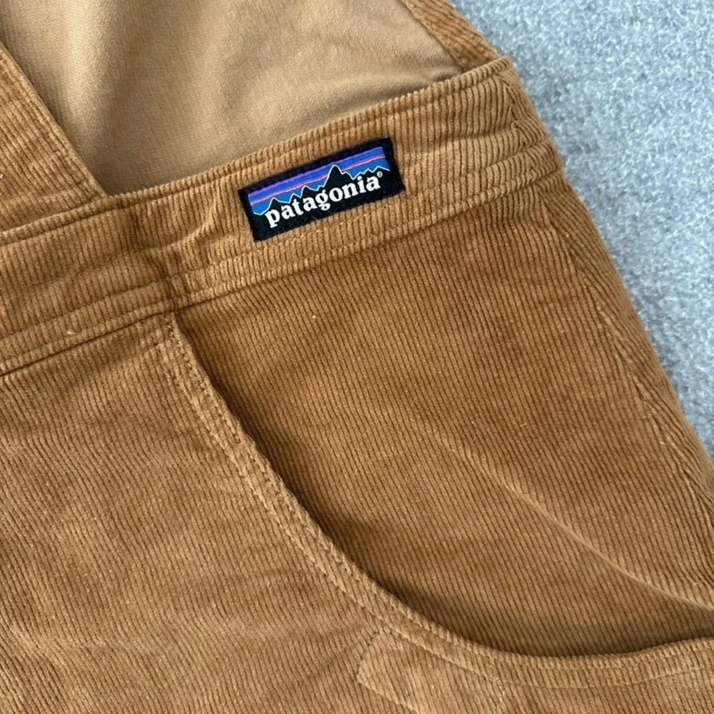 Patagonia Overalls Womens 10 Stand Up Corduroy Coriander Brown Cropped 56645 NEW
